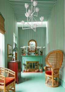 Eclectic room design with antique and modern furniture