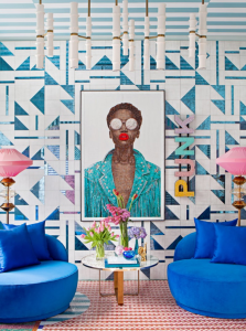 Maximalist eclectic living room