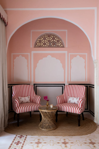 Jaipur Hotel in beautiful pink and reds